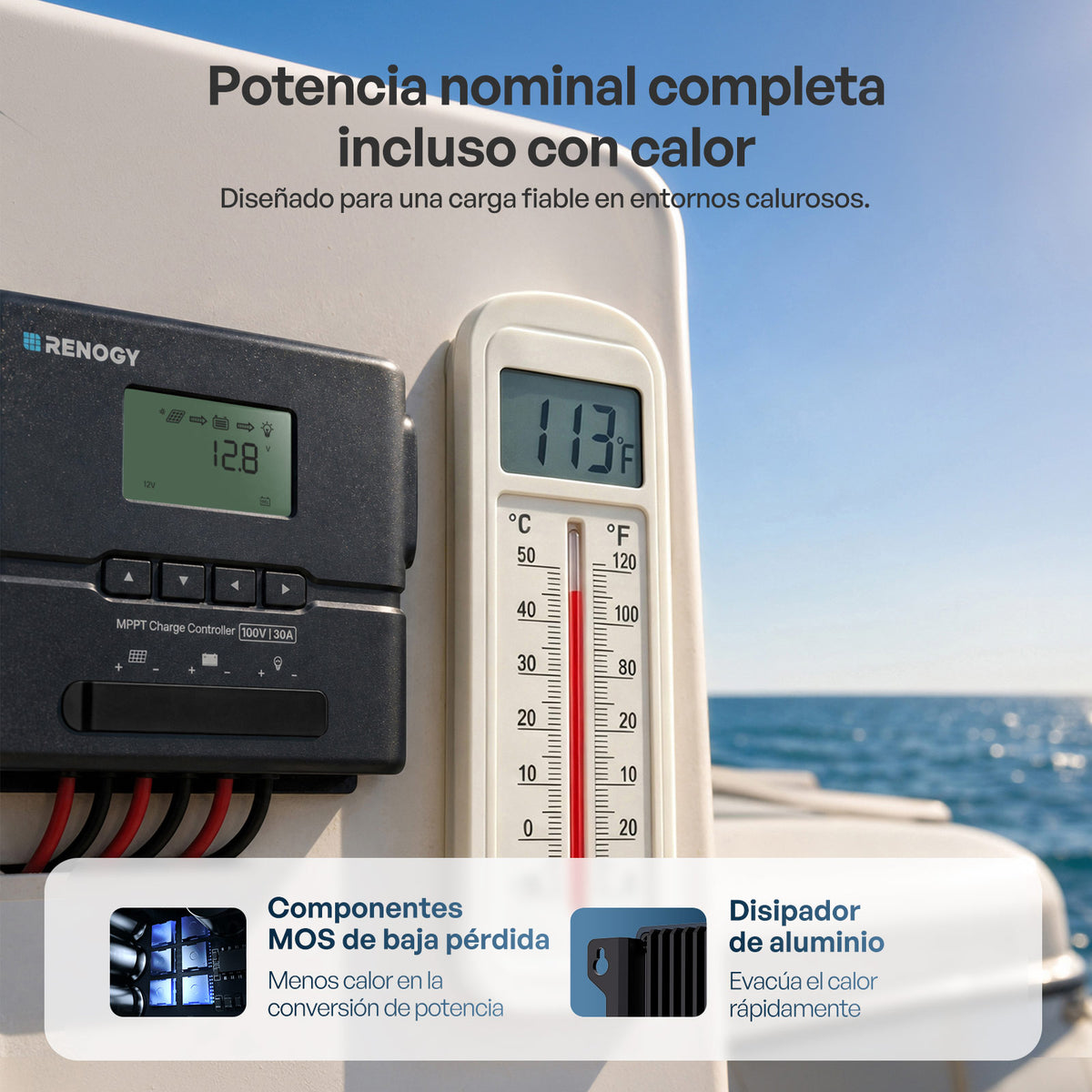 Rover 2 de 20 A 12 V/24 V compacto controlador de carga MPPT con Bluetooth