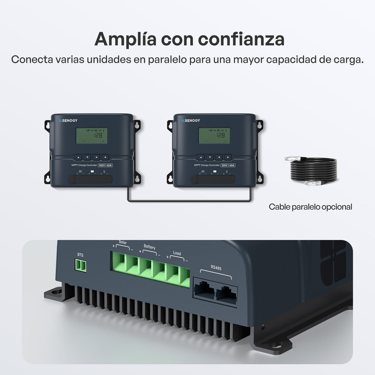 Rover 2 de 20 A 12 V/24 V compacto controlador de carga MPPT con Bluetooth