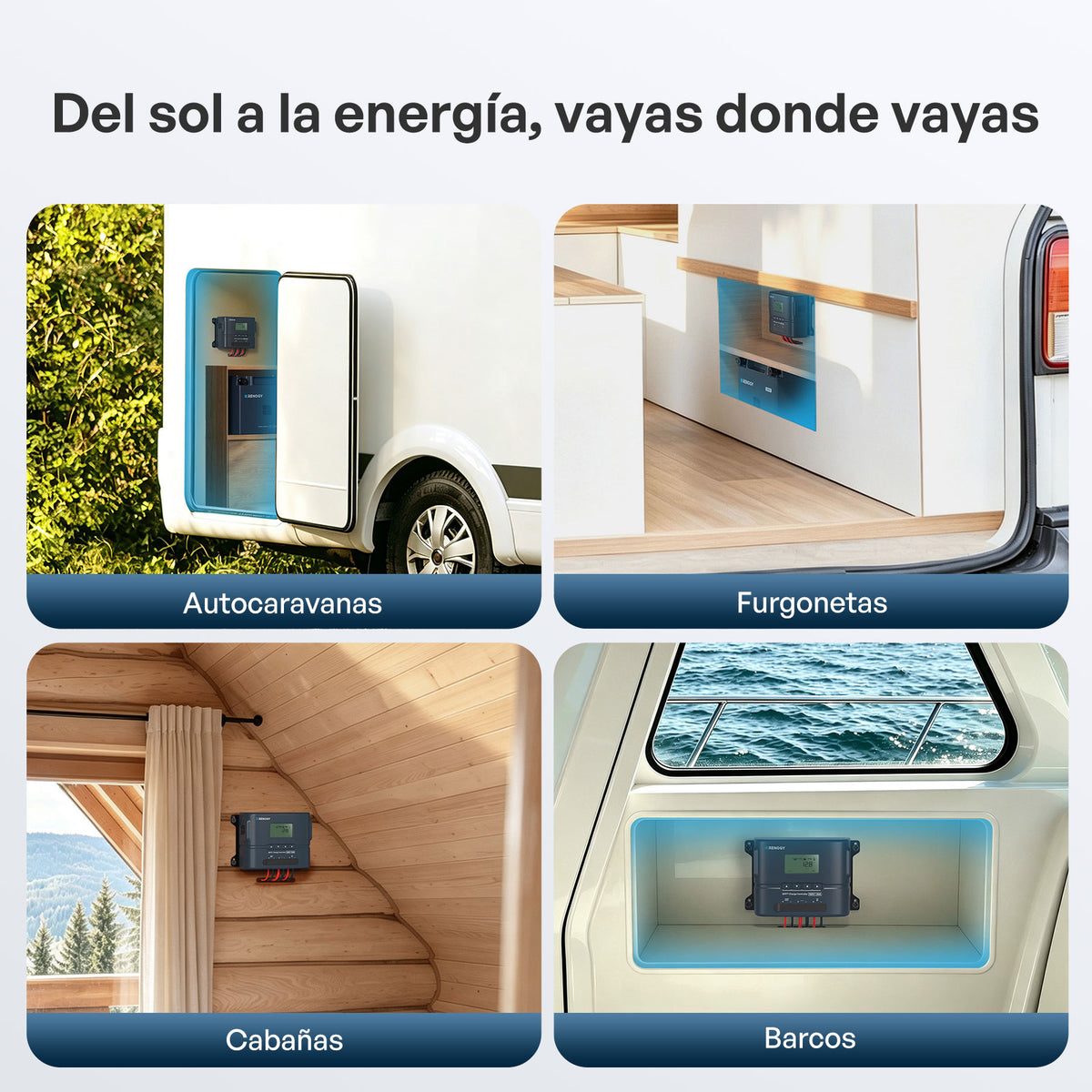 Rover 2 de 20 A 12 V/24 V compacto controlador de carga MPPT con Bluetooth