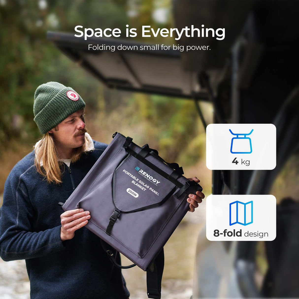 Manta solar de 200 W / 400 W