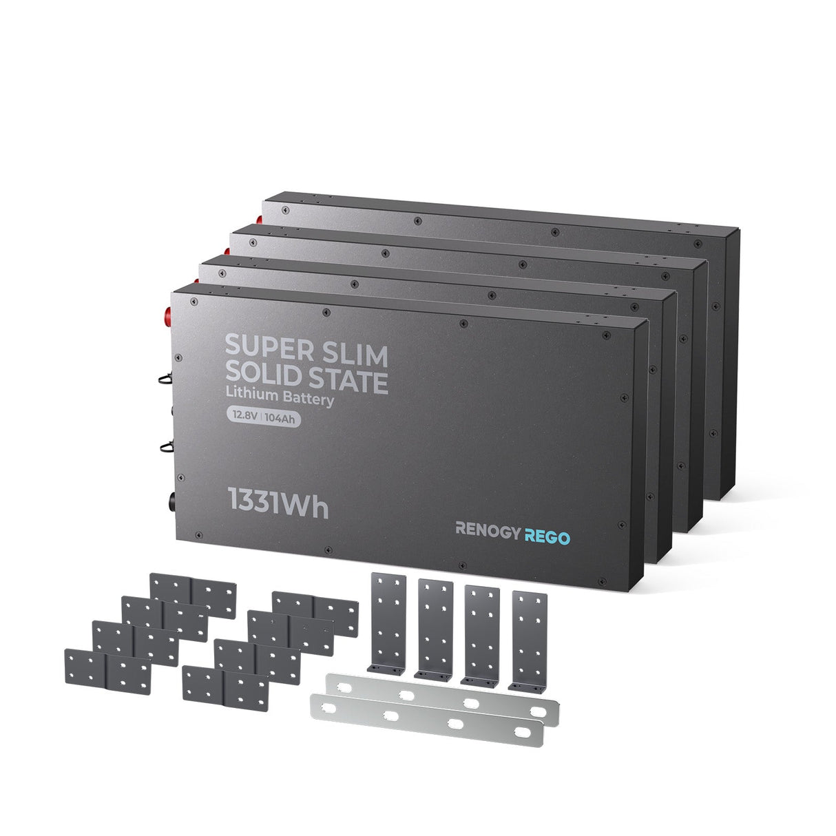 REGO - 12.8V 104Ah Super Slim Lithium Iron Phosphate Battery