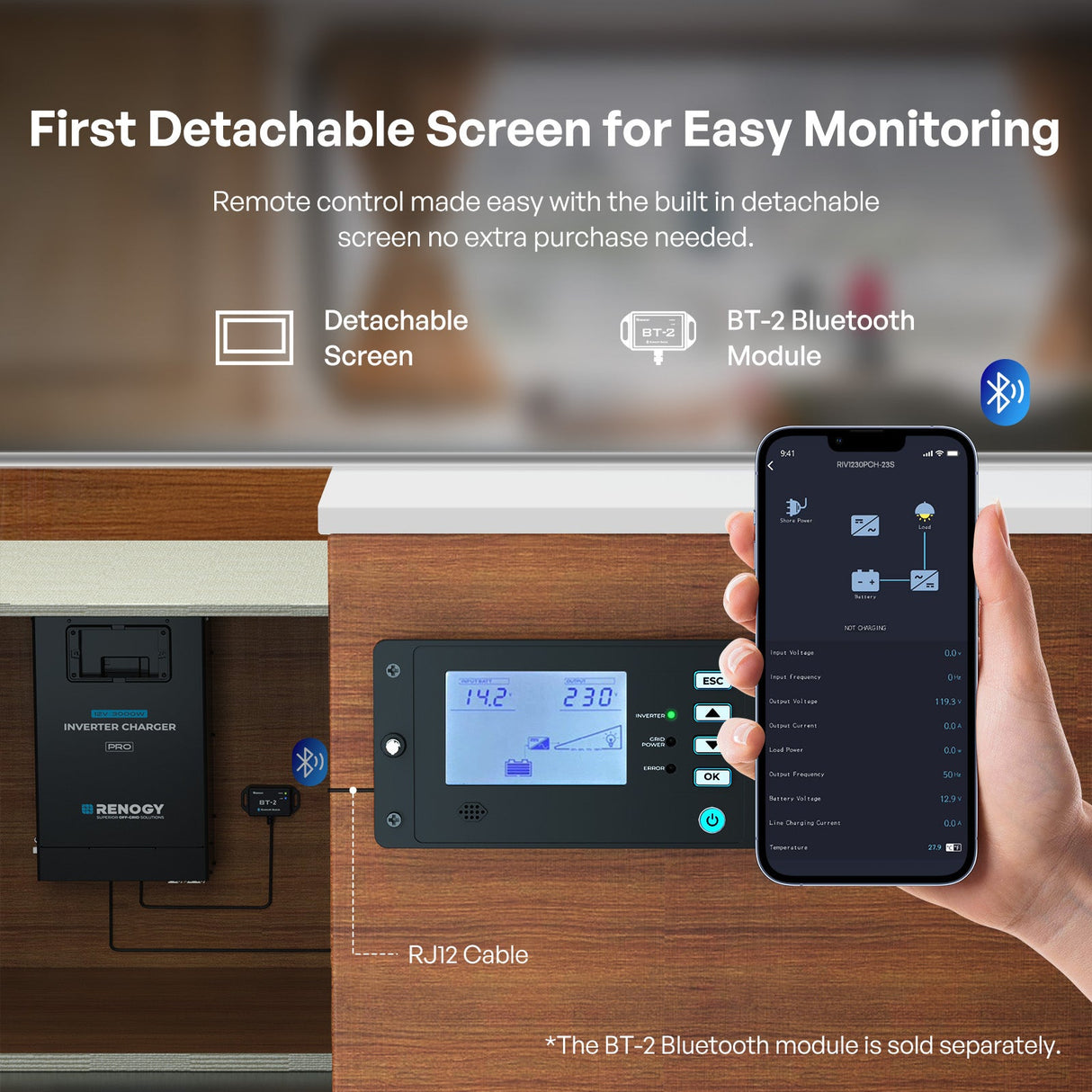 Inversor-cargador Pro 12 V 3000 W HF