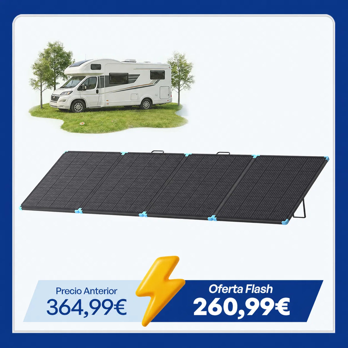 12V 400W Maletín Solar Portátil Ligero