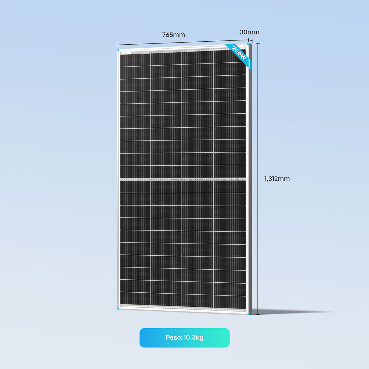 200W Panele Solare Bifaciale N-Type