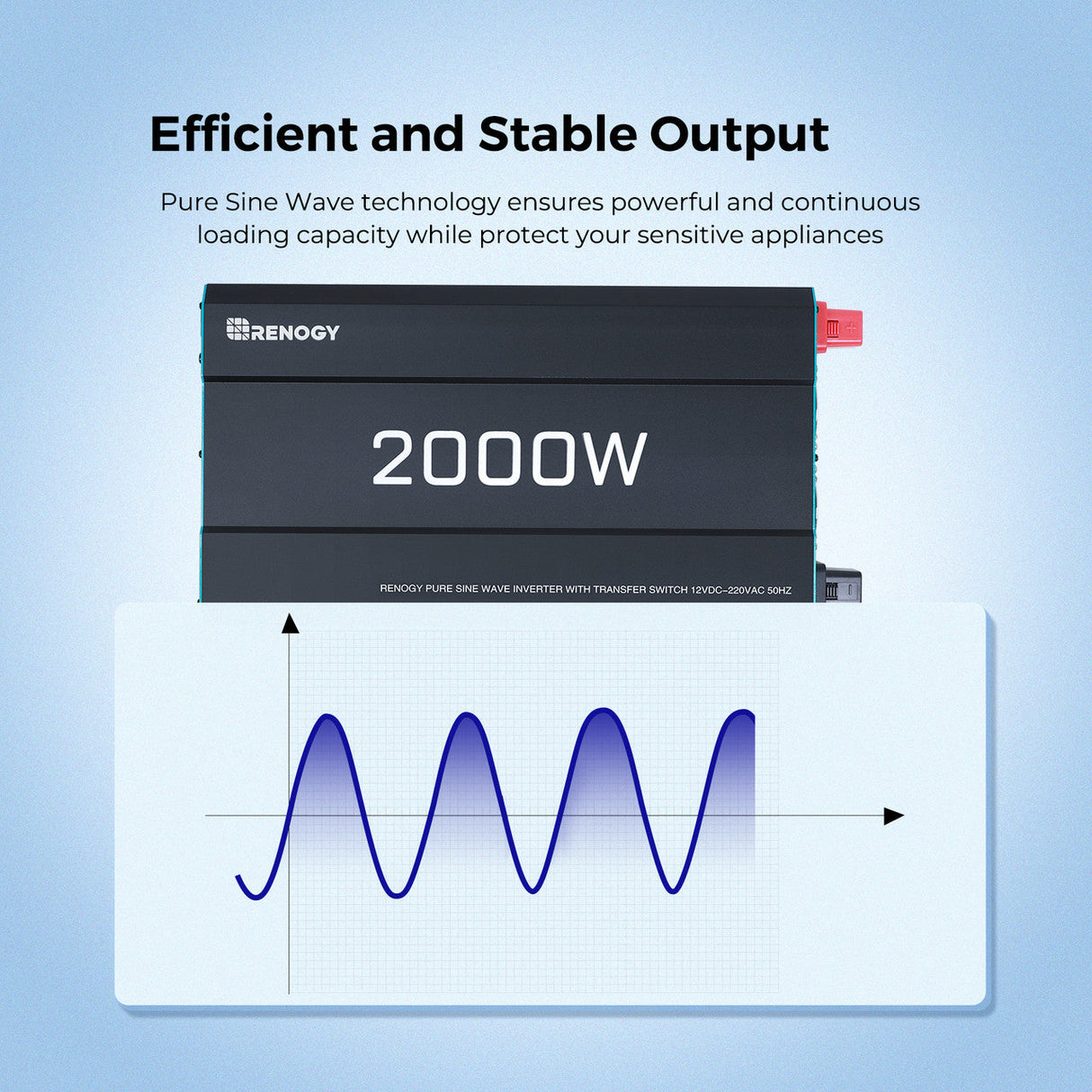 Inversor 12 V 2000 W onda sinusoidal pura