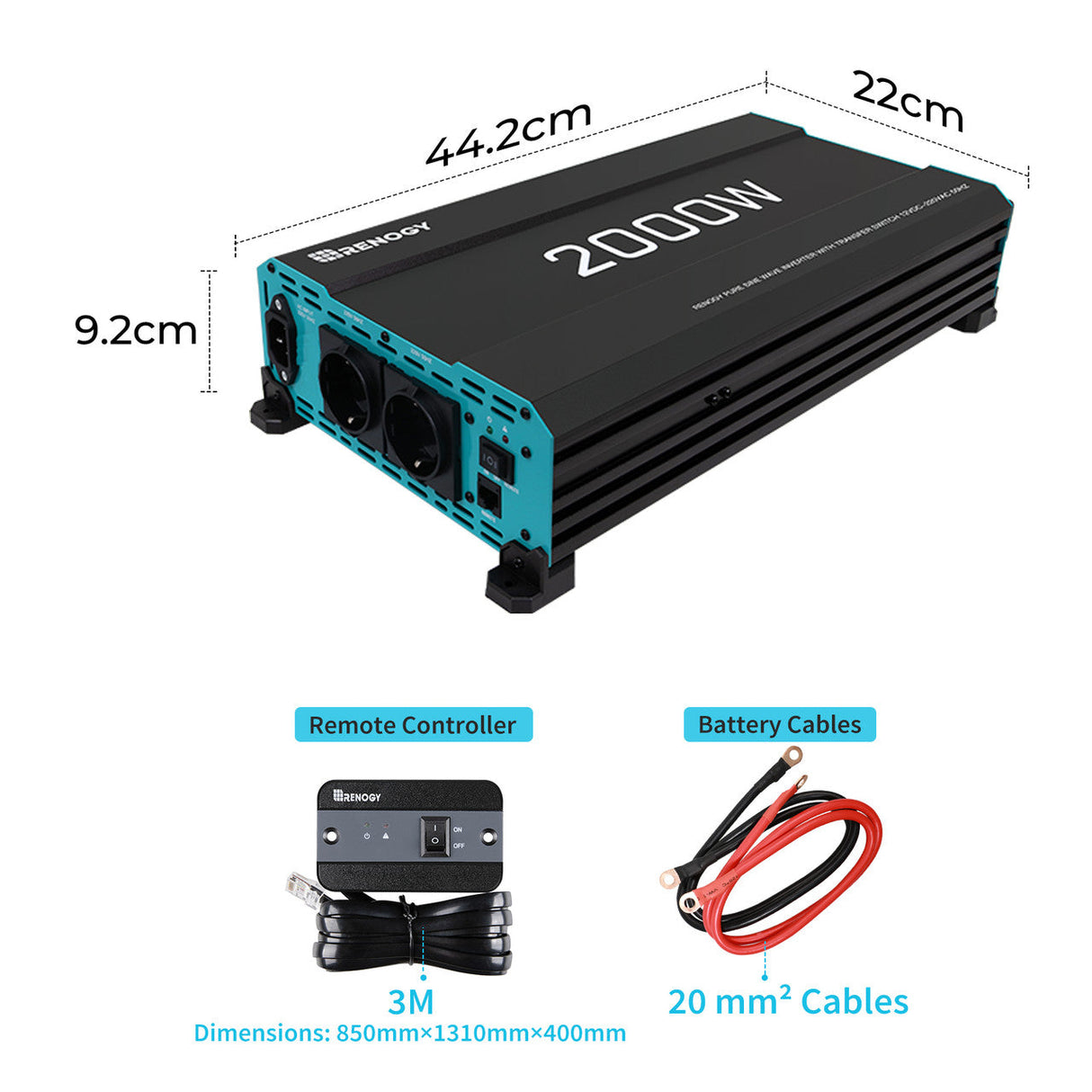 Inversor 12 V 2000 W onda sinusoidal pura
