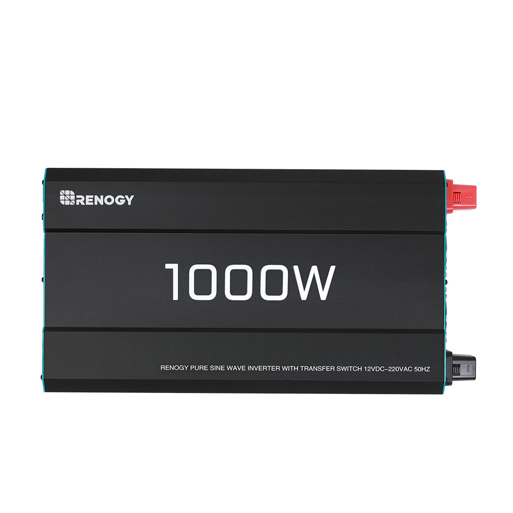Inversor solar 1000 W 12 V onda sinusoidal pura DC a AC para autocaravanas y sistemas fuera de la red