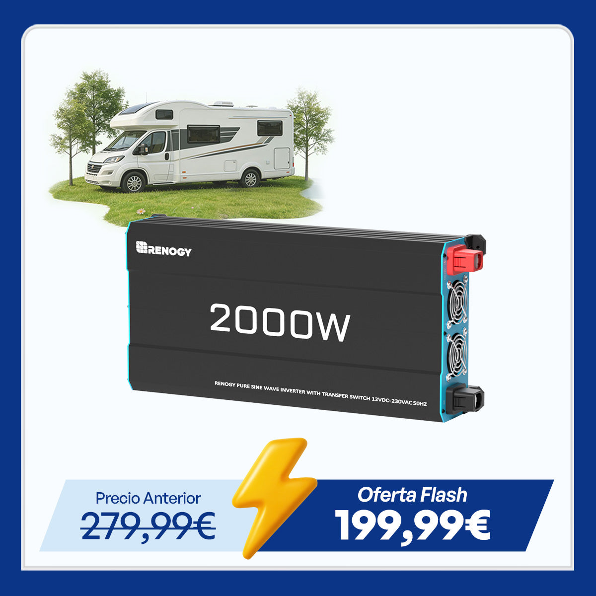 12 V 2000 W Inversor Onda Sinusoidal Pura