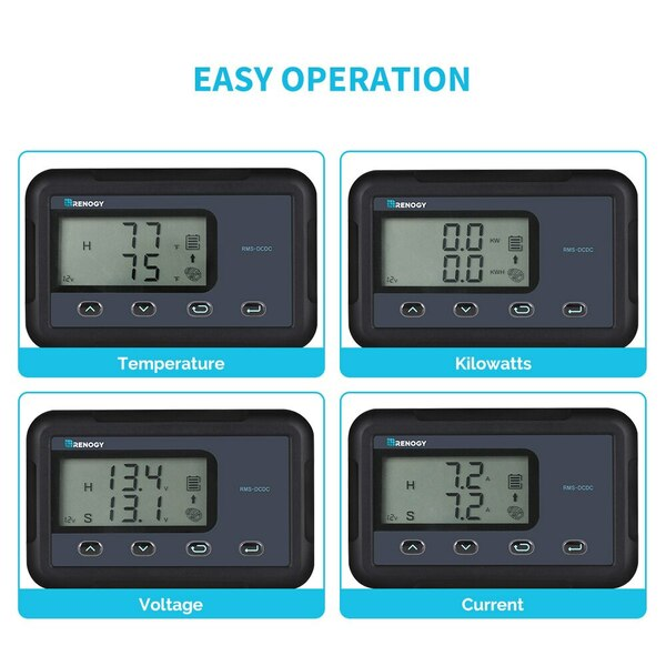 Monitoring Screen for DC-DC MPPT Battery Charger Series