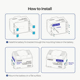 Renogy Mounting Brackets for 12V 100Ah Pro LiFePO4 Batteries (Set of 4)
