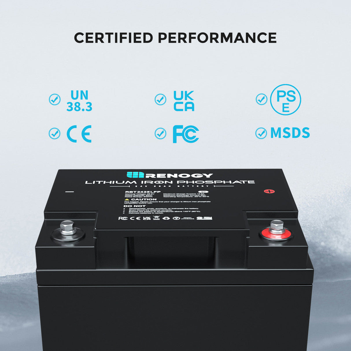 24V 25Ah Smart Lithium Iron Phosphate Battery