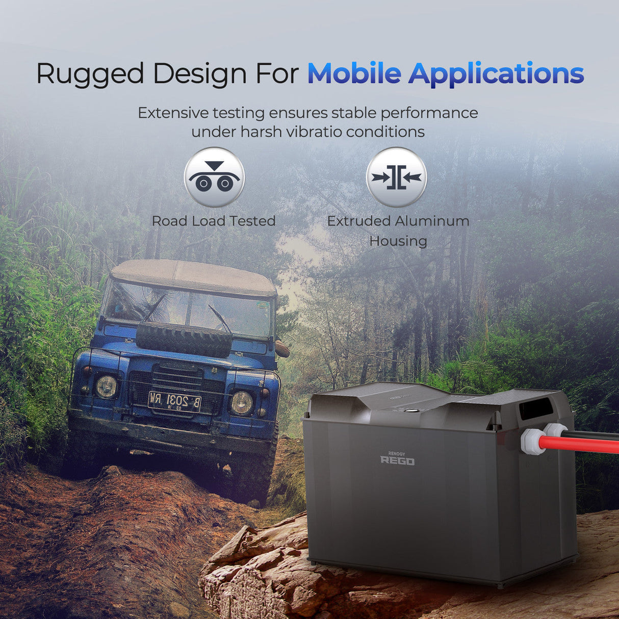 REGO 12V 400Ah Cold Weather Lithium Iron Phosphate Battery