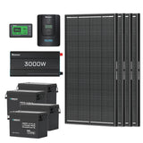 Kit de energía off-grid Renogy 15,36 kWh | Inversor 3000W, MPPT 60A