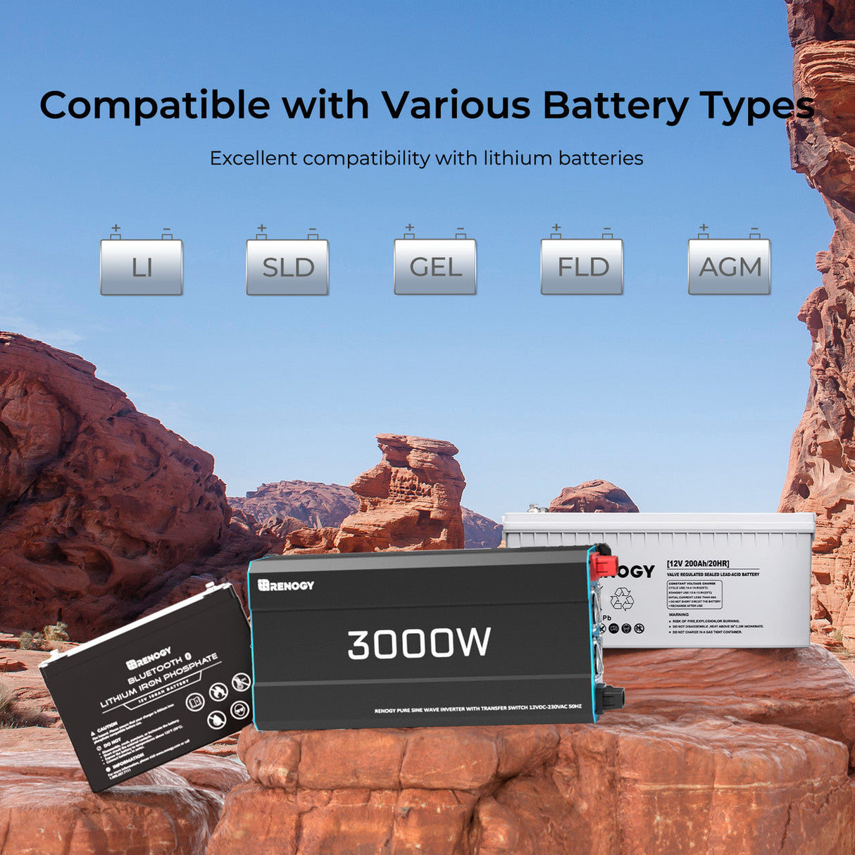 Inversor 12 V onda sinusoidal pura 3000 W / 2000 W / 1000 W