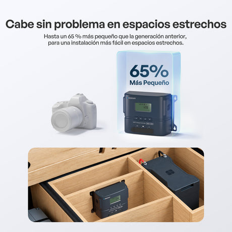 Rover 2 de 20 A 12 V/24 V compacto controlador de carga MPPT con Bluetooth