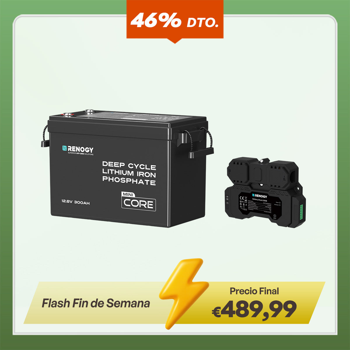 Batería de Litio LiFePO4 Core 12V – 100Ah / 200Ah / 300Ah