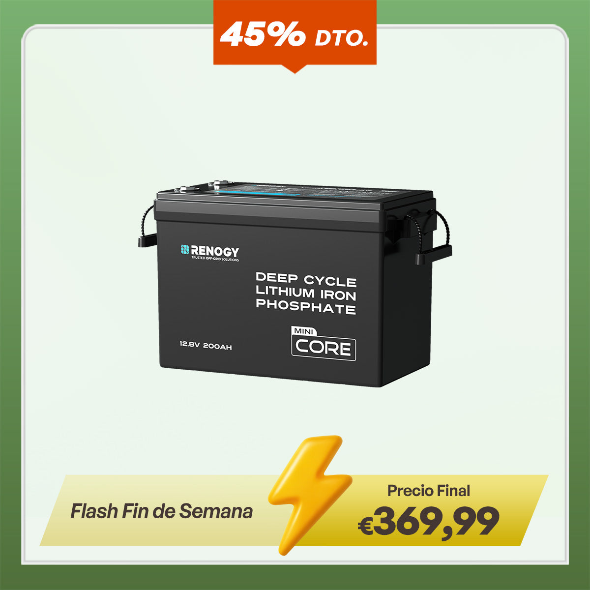 Core Mini – Batería LiFePO₄ 12,8 V 200 Ah con protección contra bajas temperaturas