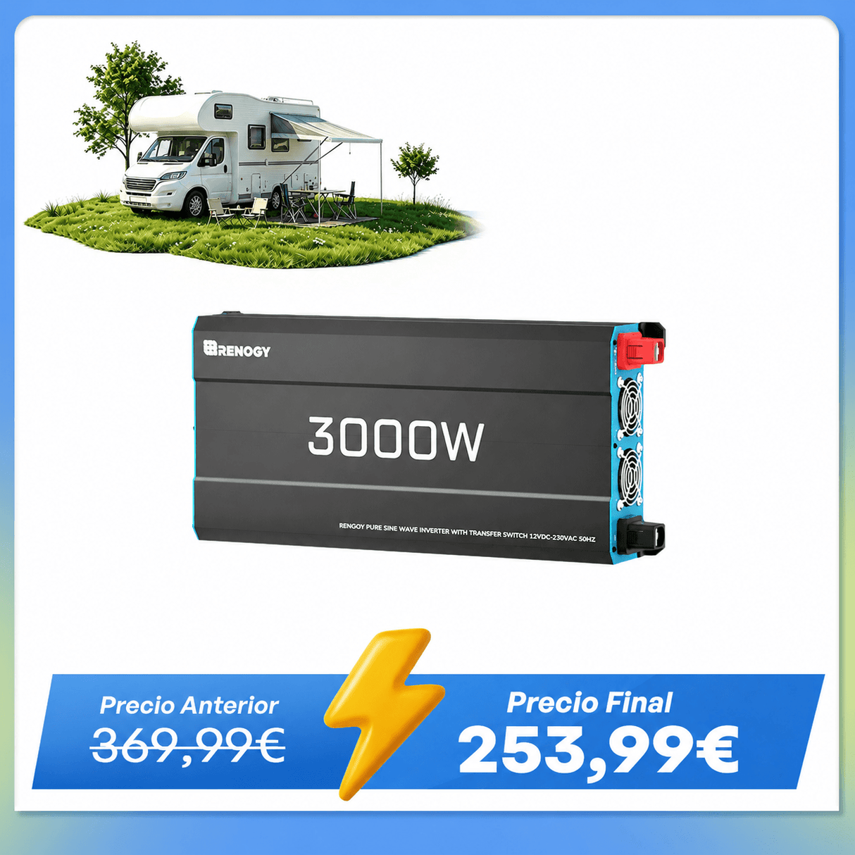 12 V 3000W Inversor Onda Sinusoidal Pura
