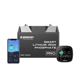 Batería LiFePO₄ 12 V 100 Ah Pro de ciclo profundo con auto-calentamiento y Bluetooth
