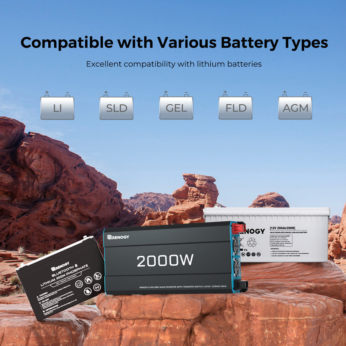 Inversor 12 V 2000 W onda sinusoidal pura
