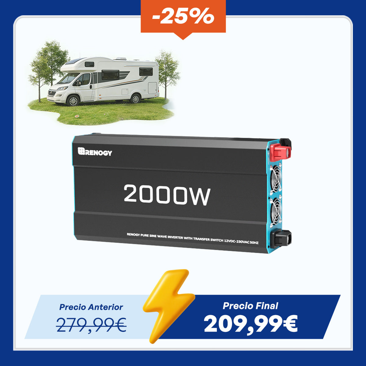 12 V 3000W Inversor Onda Sinusoidal Pura