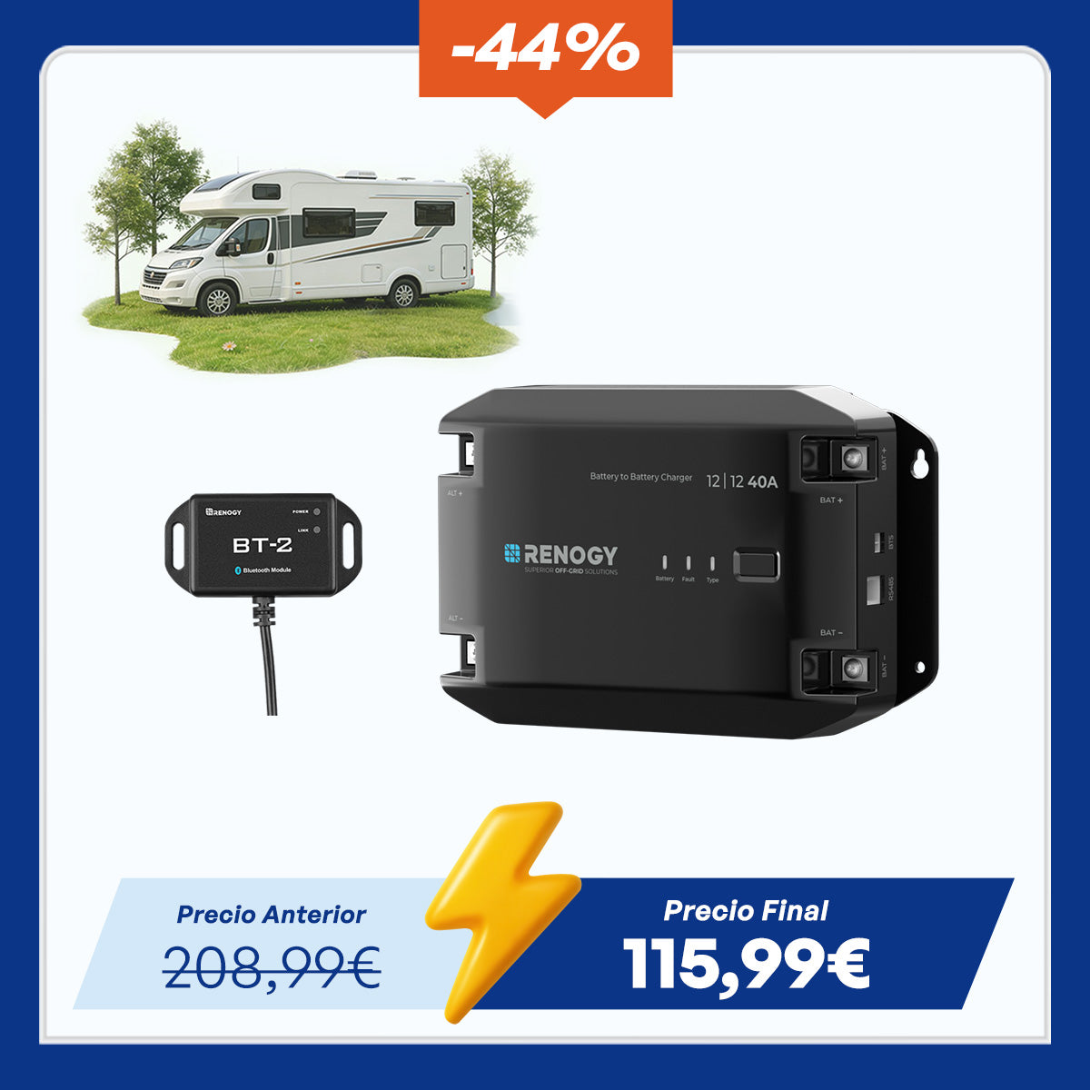 12 V 40 A Cargador de Batería DC-DC