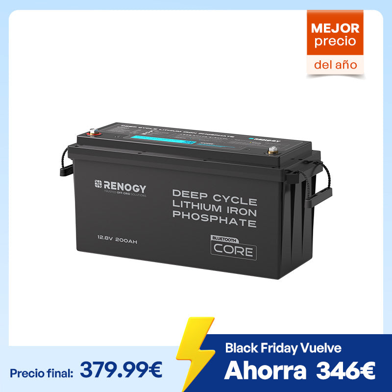 Batería LiFePO4 12V 200Ah Core con Bluetooth