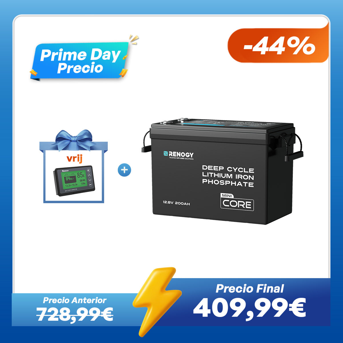 Core Mini 12V – 300Ah Batería de Litio LiFePO4