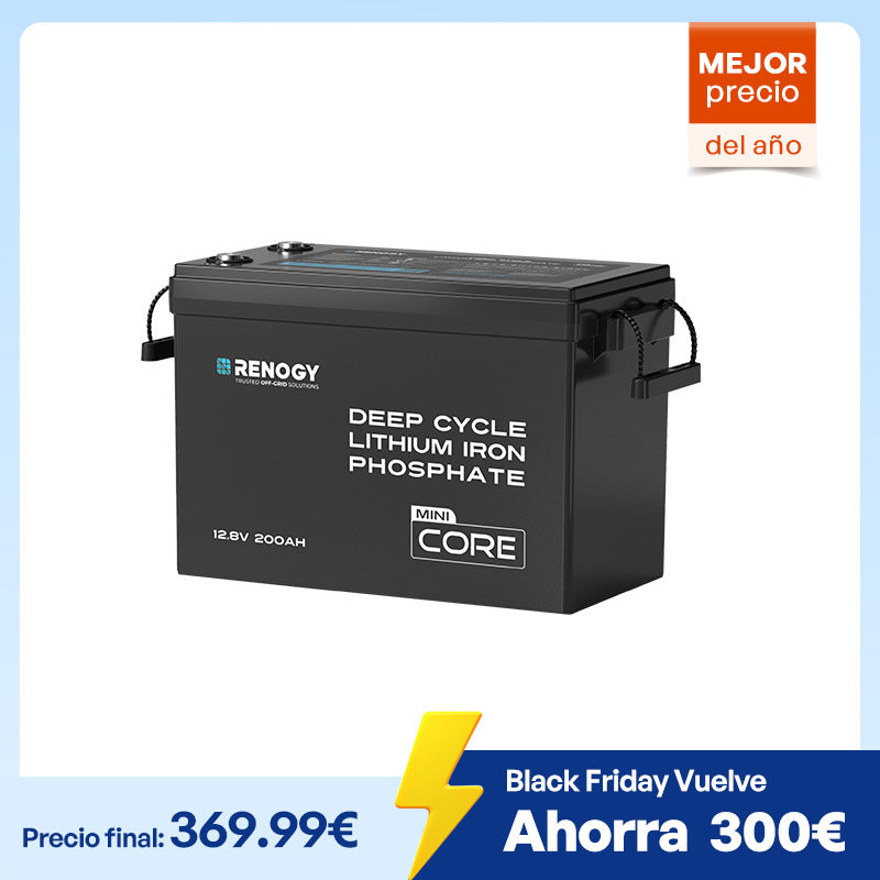 Core Mini – Batería LiFePO₄ 12,8 V 200 Ah con protección contra bajas temperaturas