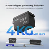 Renogy Core Mini 12V – 300Ah Batería de Litio LiFePO4 - 14%mas ligera que susequivalentes