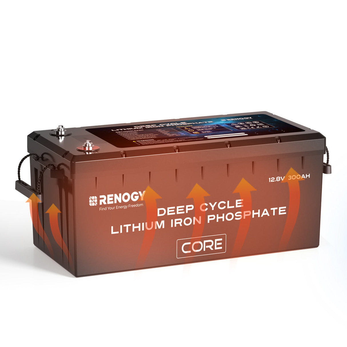 12V 300Ah Core Series Deep Cycle Lithium Iron Phosphate Battery w/Self-Heating New Version