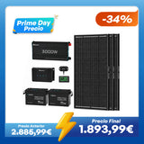 Kit de Energía para Caravana 5,12 kWh |  2x200Ah Batería LiFePO₄, 3000 W Inversor