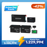 Kit de Energía para Caravana 5,12 kWh |  2x200Ah Batería LiFePO₄, 3000 W Inversor