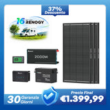 Kit de Energía para Caravana 3,84 kWh | Inversor 2000 W, Cargador de Batería 50 A