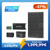 Kit de Energía para Caravana 3,84 kWh | 2000W Inversor, 50A Cargador de Batería