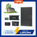 Kit de Energía para Caravana 3,84 kWh | 2000W Inversor, 50A Cargador de Batería