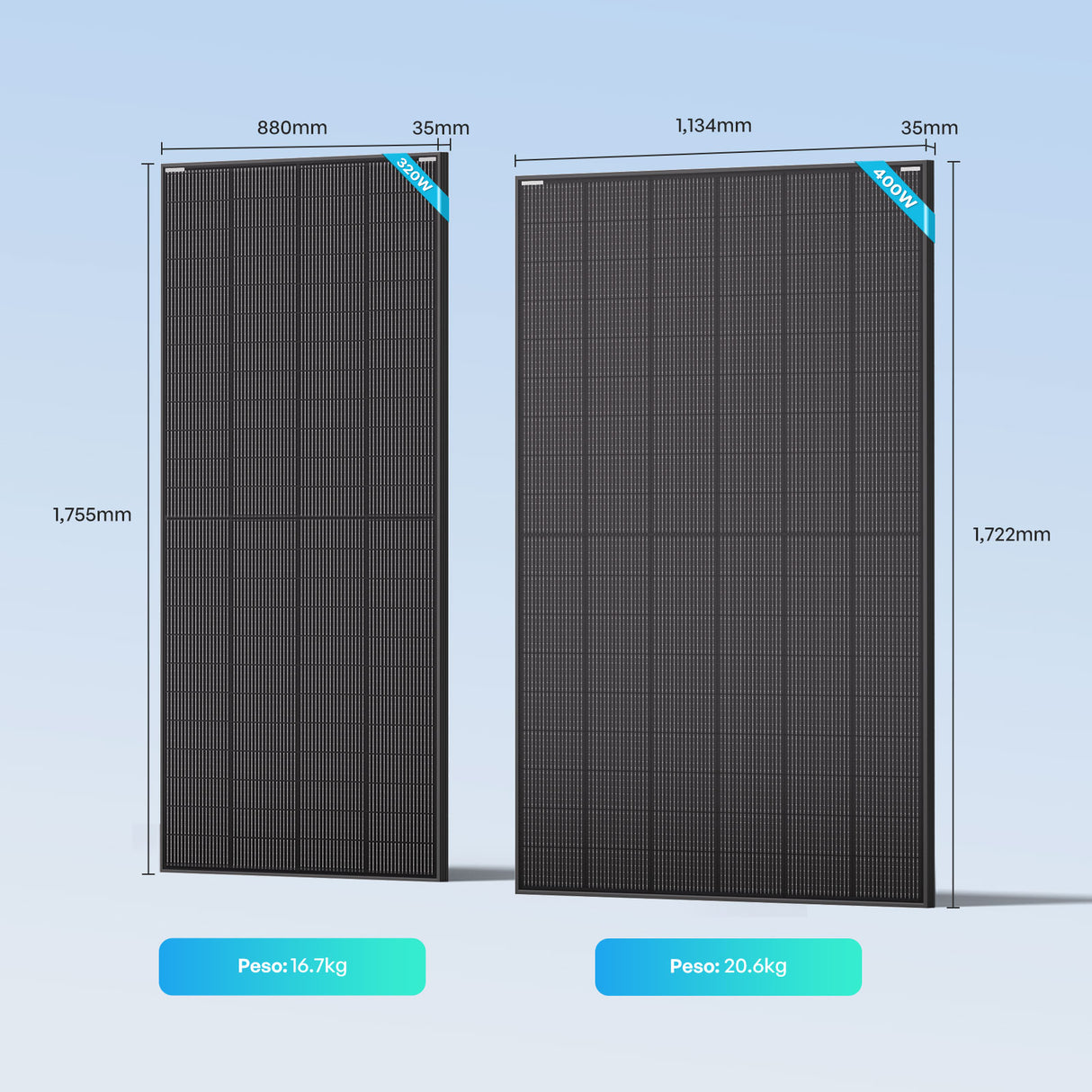 2x400W Panele Solare Bifaciale N-Type